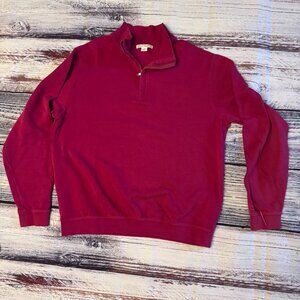 Cutter & Buck 1/4 Zip Pullover Sweater Red Men’s Size L Golf Casual